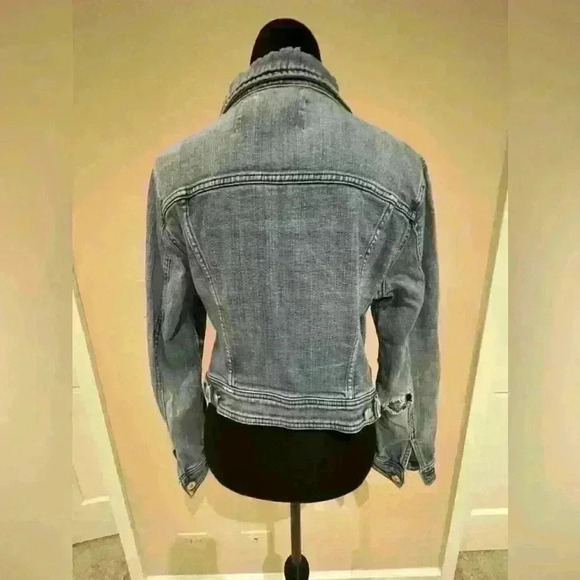 Anthropologie Pilcro Letterpress Crop Denim Classic Jean Jacket MP - Picture 5 of 7